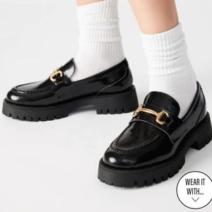 Lando black Steve Madden platform loafer